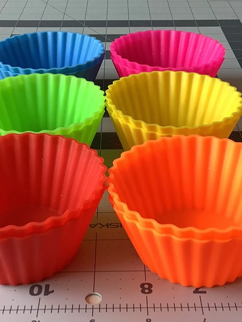 Set of 28 Reusable Silicone Cupcake Muffin Baking Cups Liners Assorted Colors